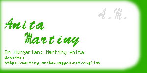 anita martiny business card